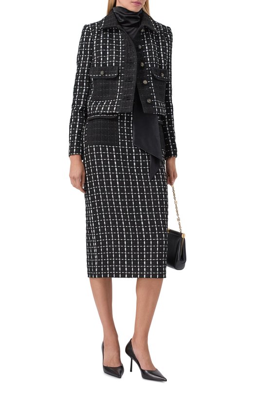 Твидовая юбка Elie Saab SK197NP25/TW007 Чёрный  SK197NP25/TW007 Фото 2