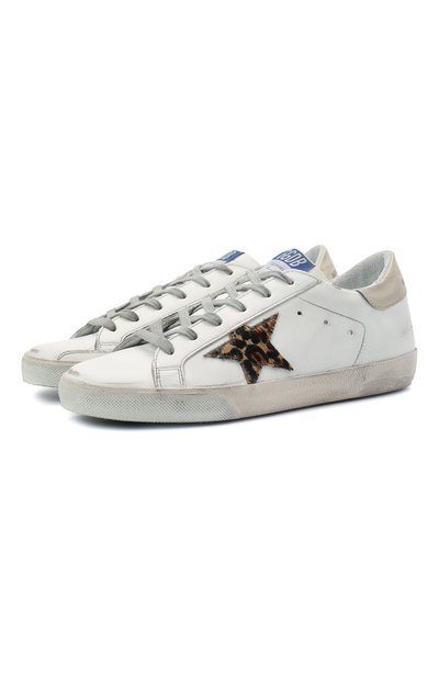 Кожаные кеды GOLDEN GOOSE DELUXE BRAND, арт. GWF00106.F001258, фото 1