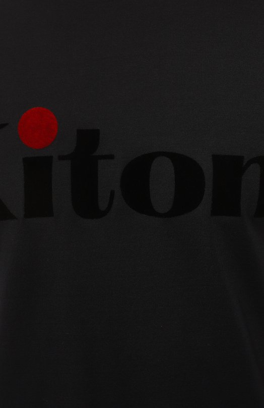 Хлопковая футболка Kiton UMK0490K5 Чёрный  UMK0490K5 Фото 5
