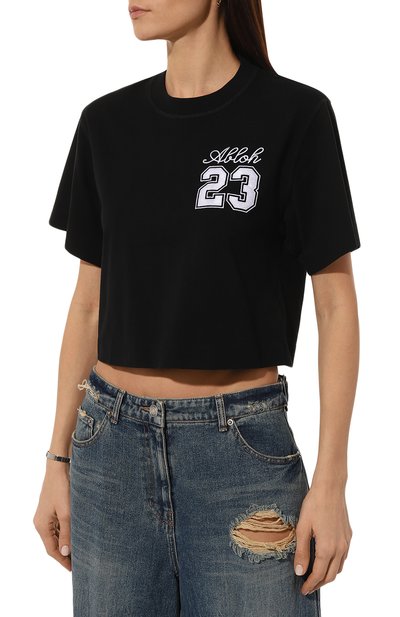 Хлопковая футболка OFF-WHITE, арт. 0WAA090S24JER003, фото 3