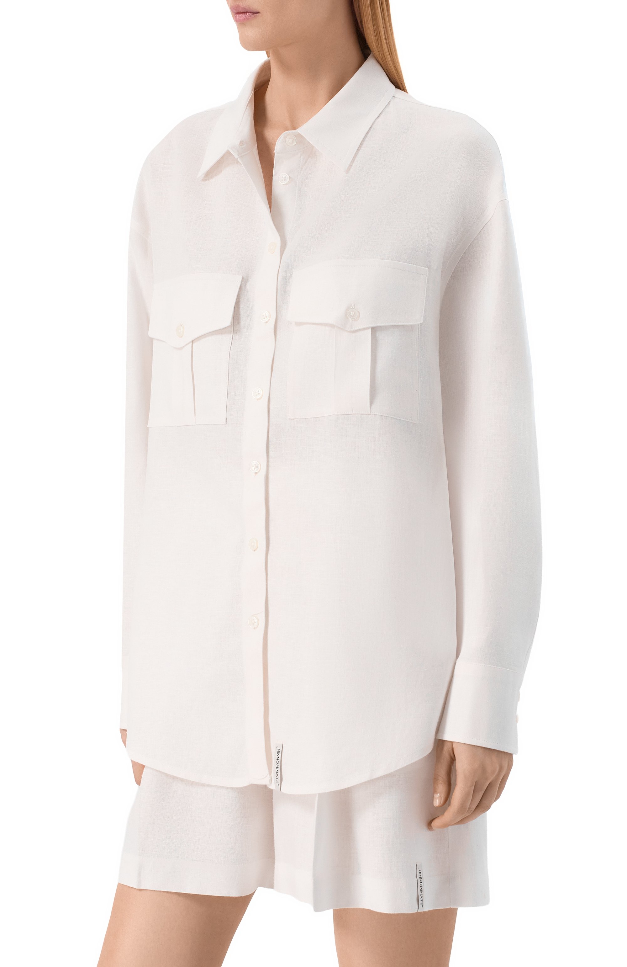 Рубашка изо льна и вискозы HINNOMINATE, арт. HMABW02631, фото 3