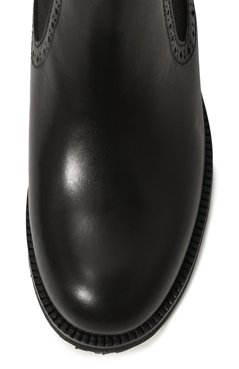 Детские кожаные челси RONDINELLA черного цвета, арт. 7230-1-M/34-36 | Фото 4 (Кросс-КТ: челси; Материал внутренний: Натуральная кожа; Материал сплава: Проставлено; Нос: Не проставлено)