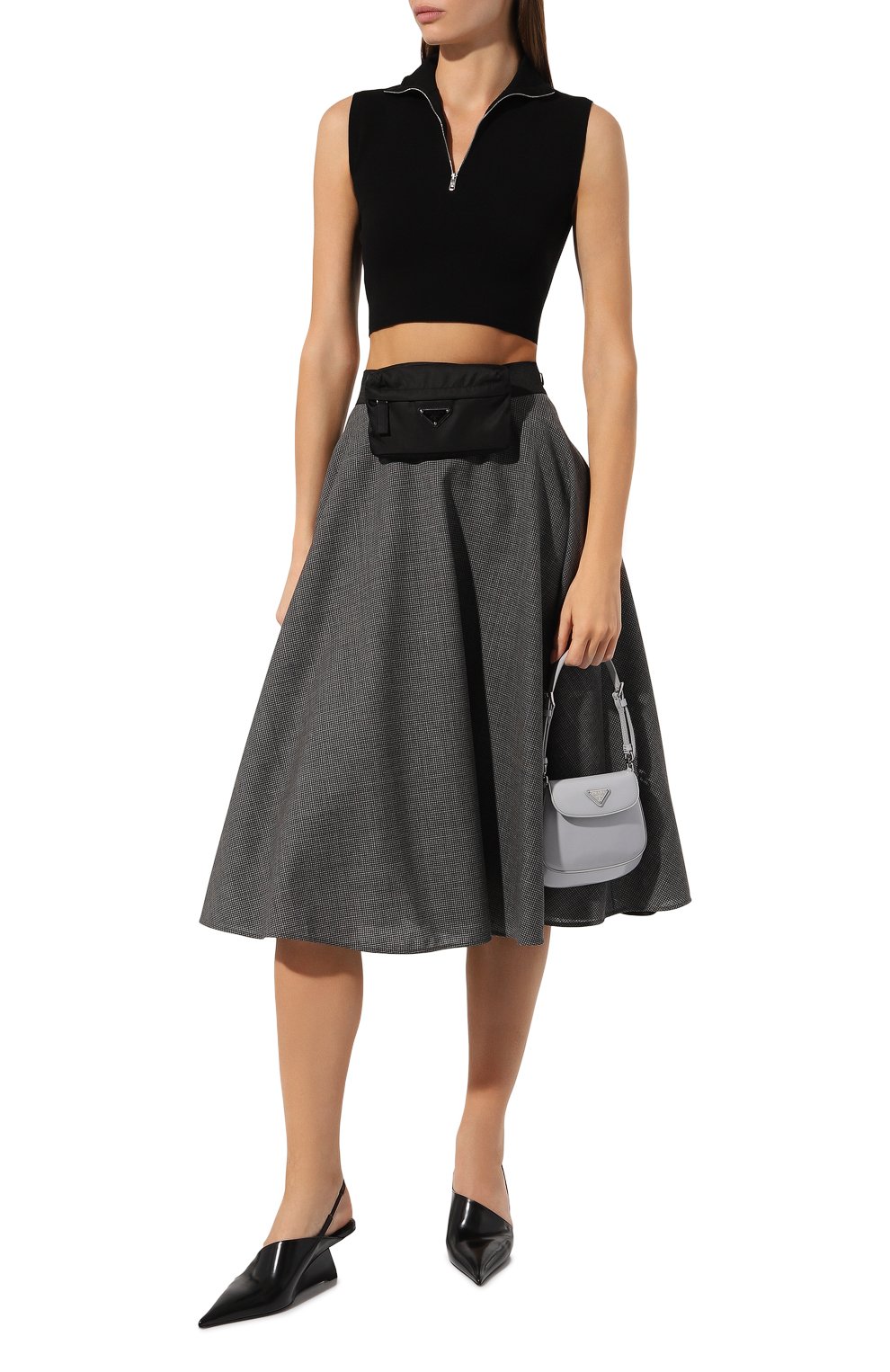 Шерстяная юбка PRADA, арт. P147T-1QKW-F0308-212, фото 2