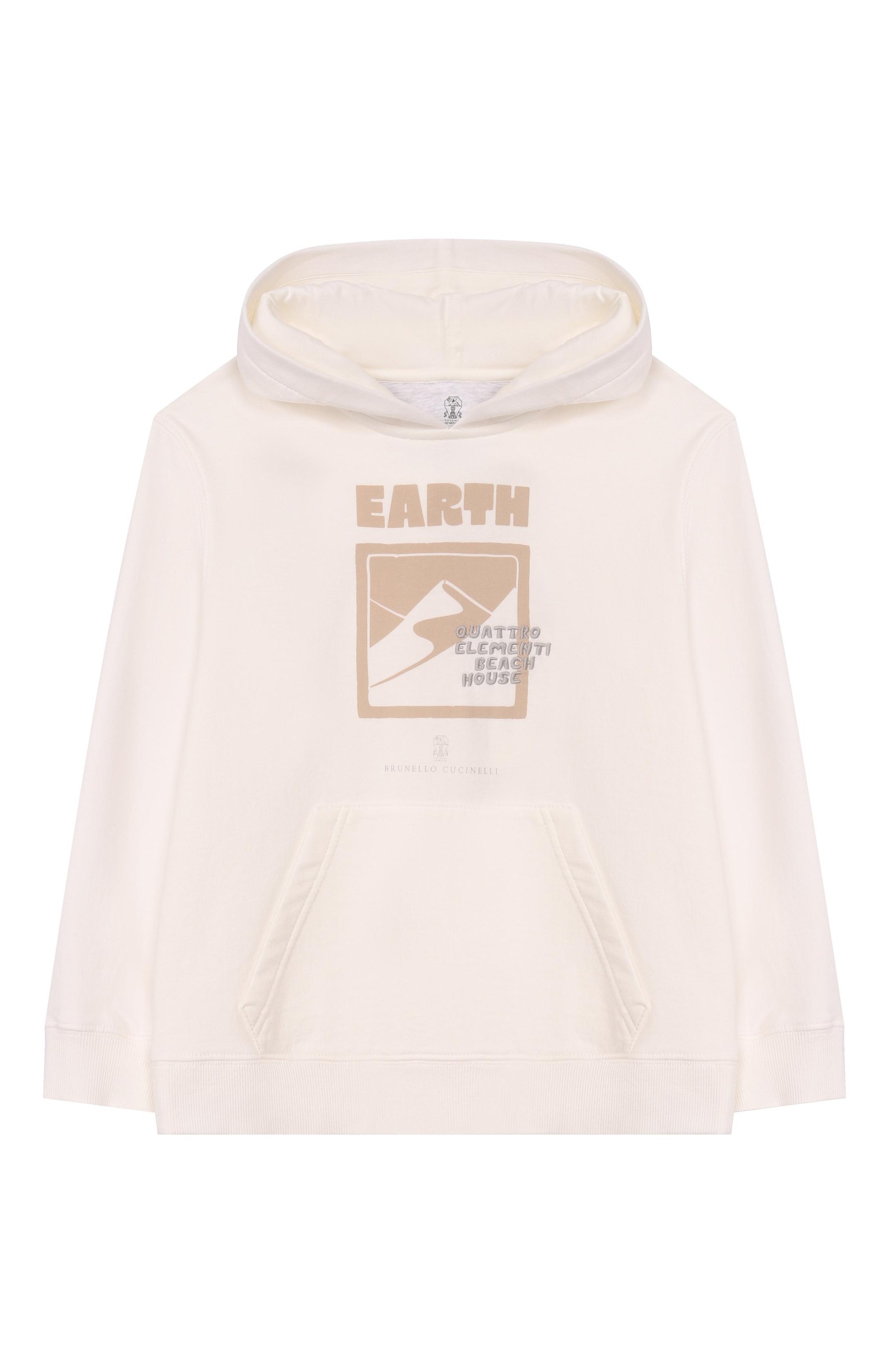Хлопковое худи BRUNELLO CUCINELLI молочного цвета по цене 66300 руб., арт. BW863E505C, фото 1 Хлопковое худи BRUNELLO CUCINELLI, арт. BW863E505C, фото 1