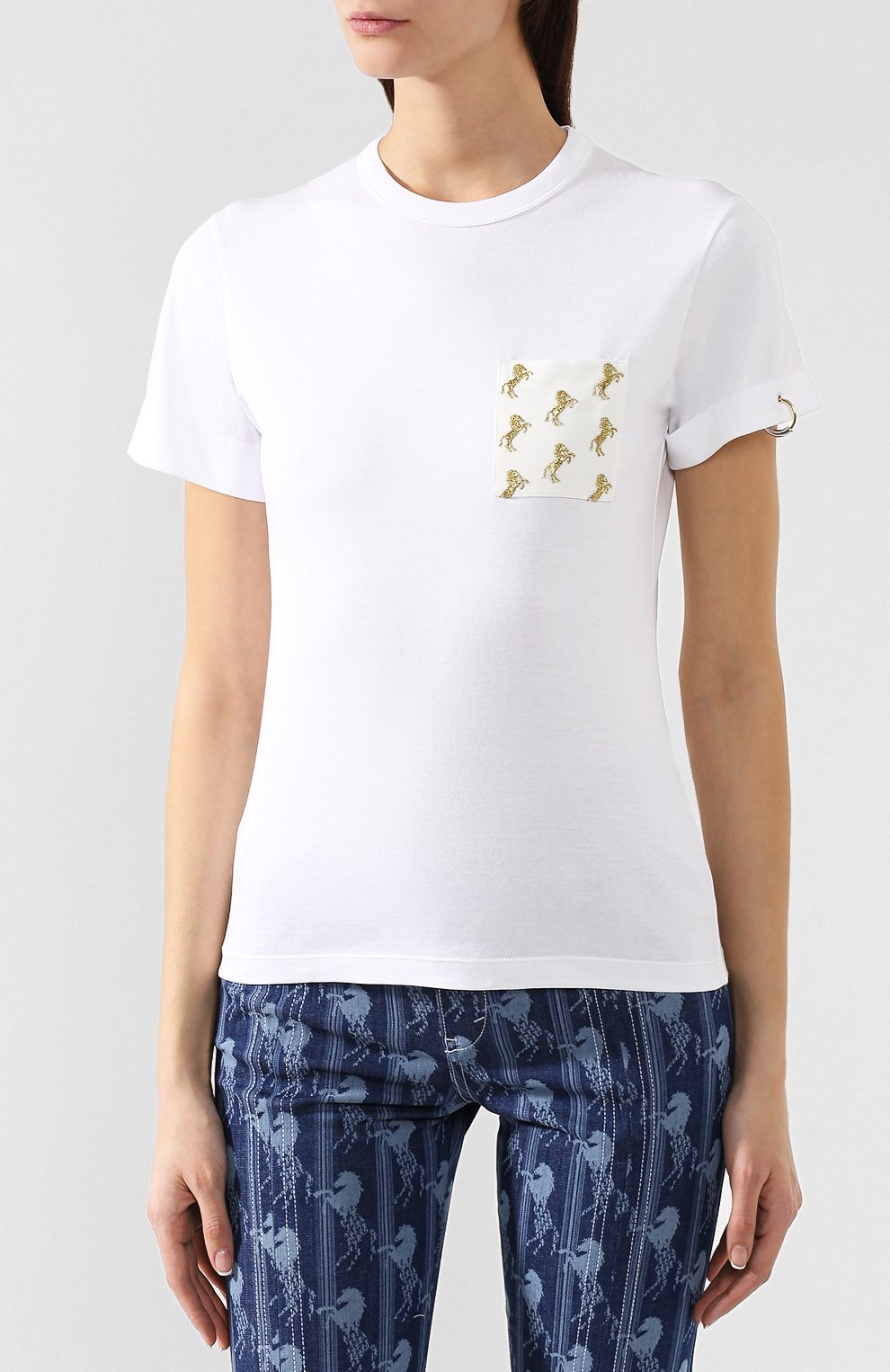 Хлопковая футболка CHLOÉ, арт. CHC19SJH63181, фото 3