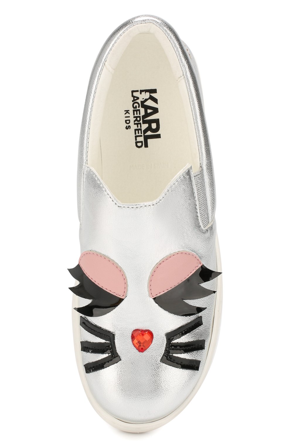 Кожаные слипоны KARL LAGERFELD KIDS, арт. Z19032, фото 4