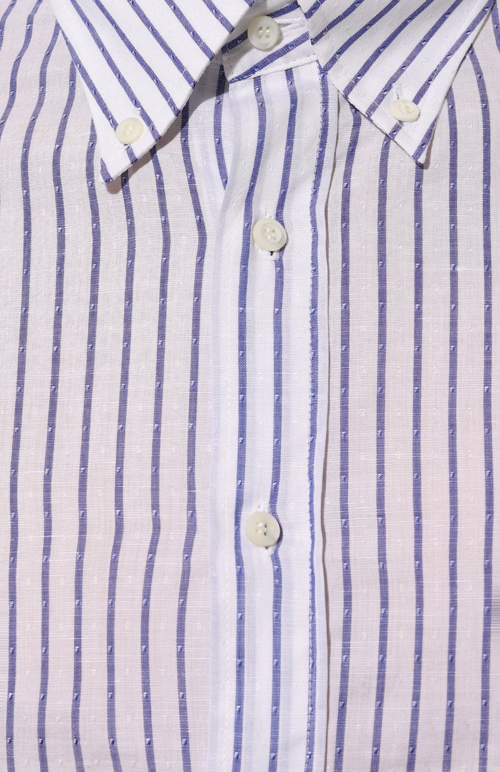 Рубашка из хлопка и льна BRUNELLO CUCINELLI, арт. MM6461716, фото 5