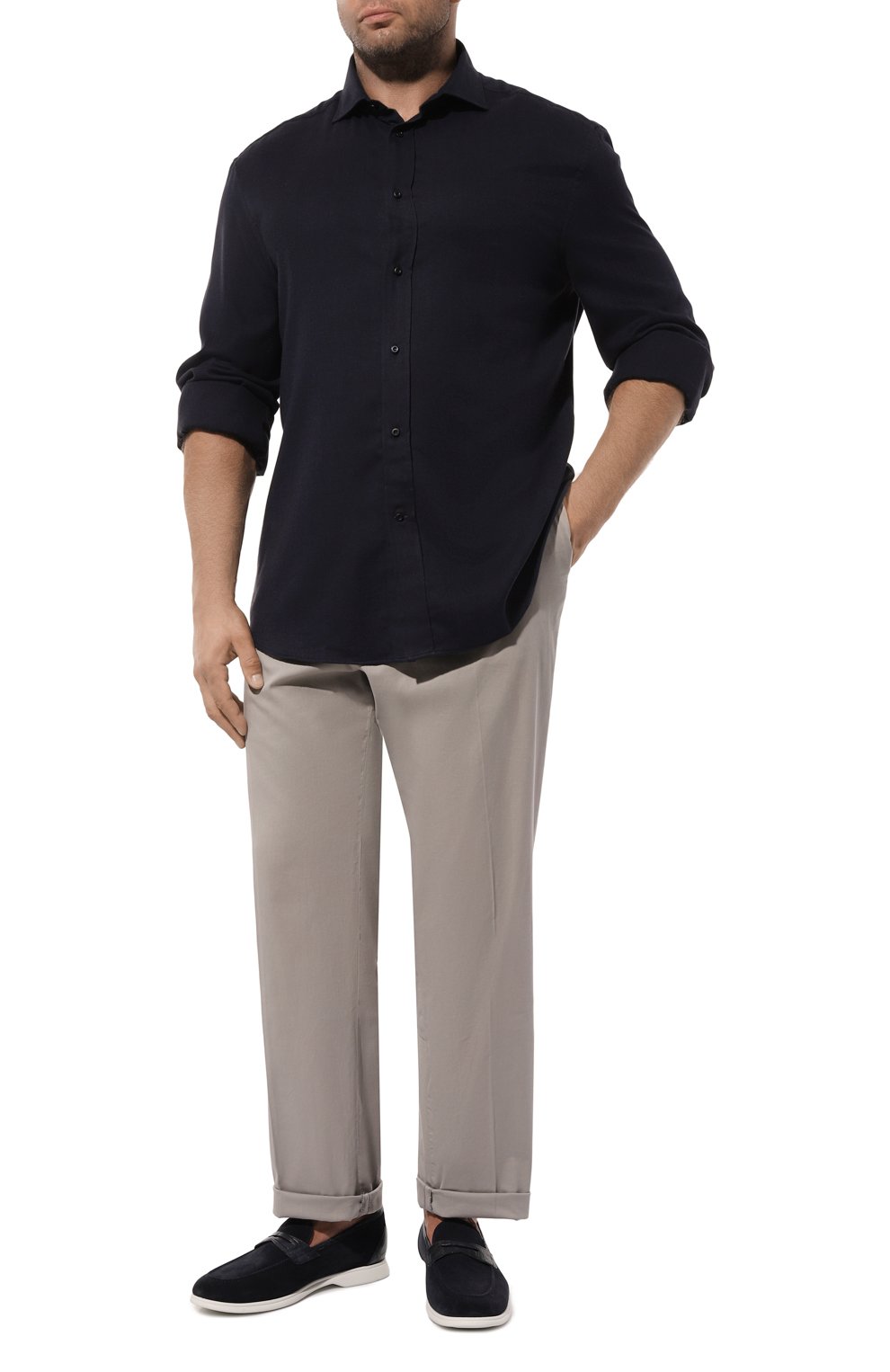 Брюки из хлопка и шелка KITON, арт. UFPPEK0606D, фото 2