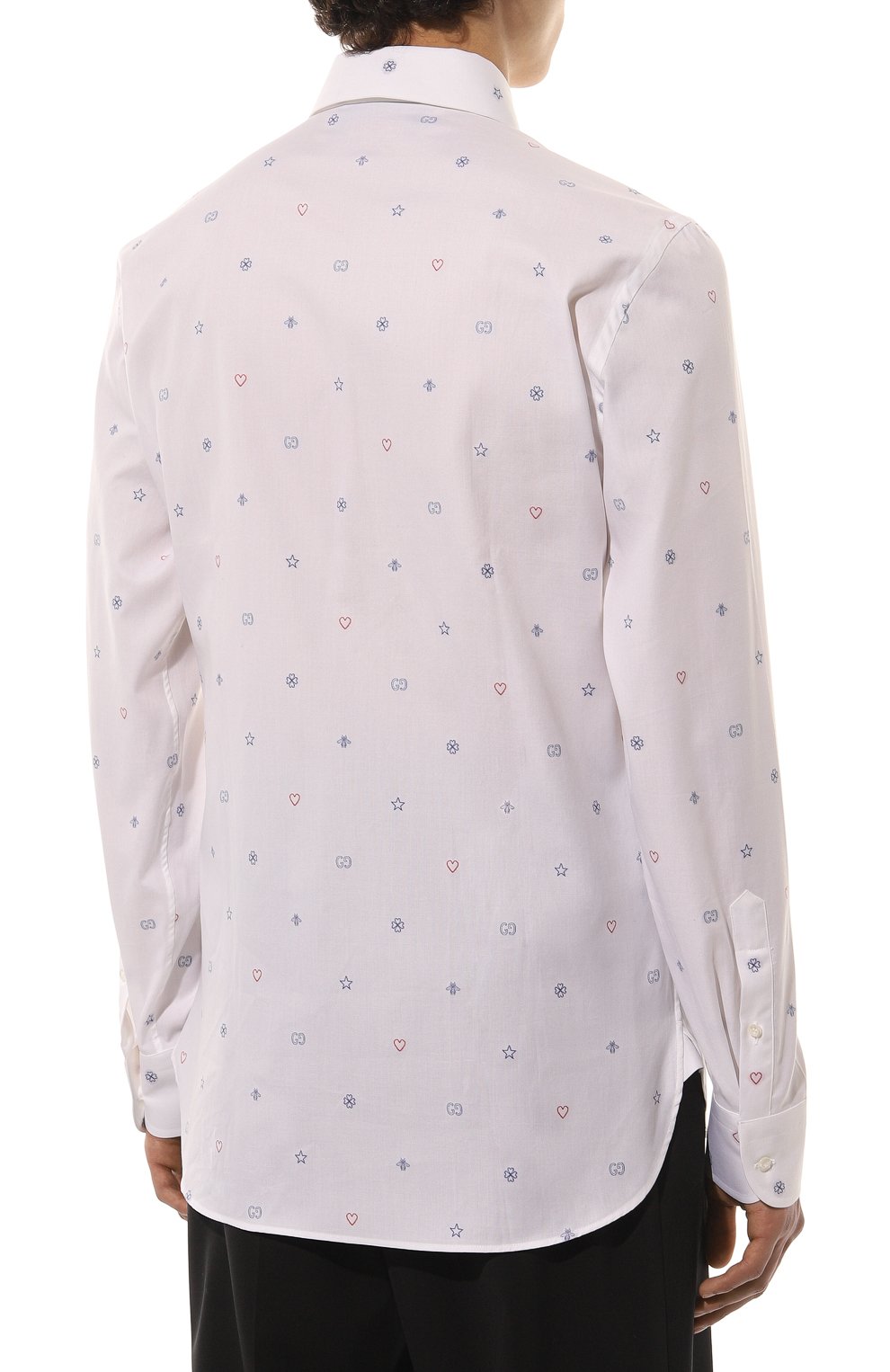 Хлопковая рубашка GUCCI, арт. 625883 ZAEDI, фото 4