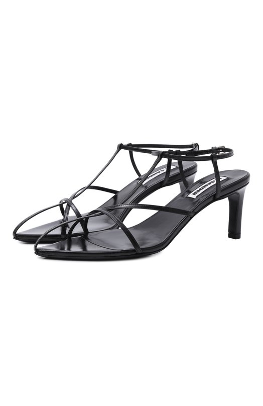 Кожаные босоножки Cage Jil Sander J15WL0062/P6519 Чёрный J15WL0062/P6519