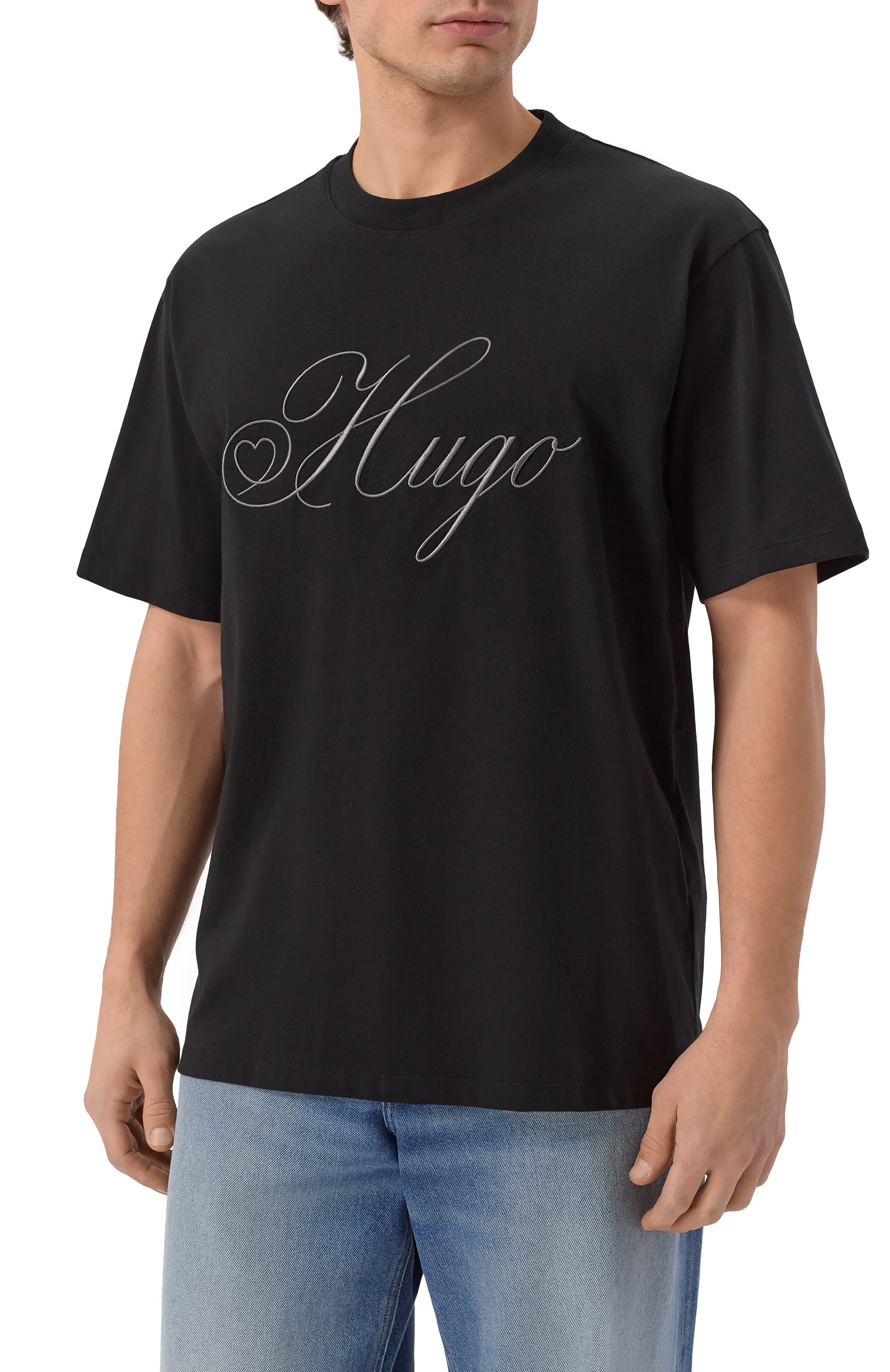 Хлопковая футболка HUGO, арт. 50557058, фото 3