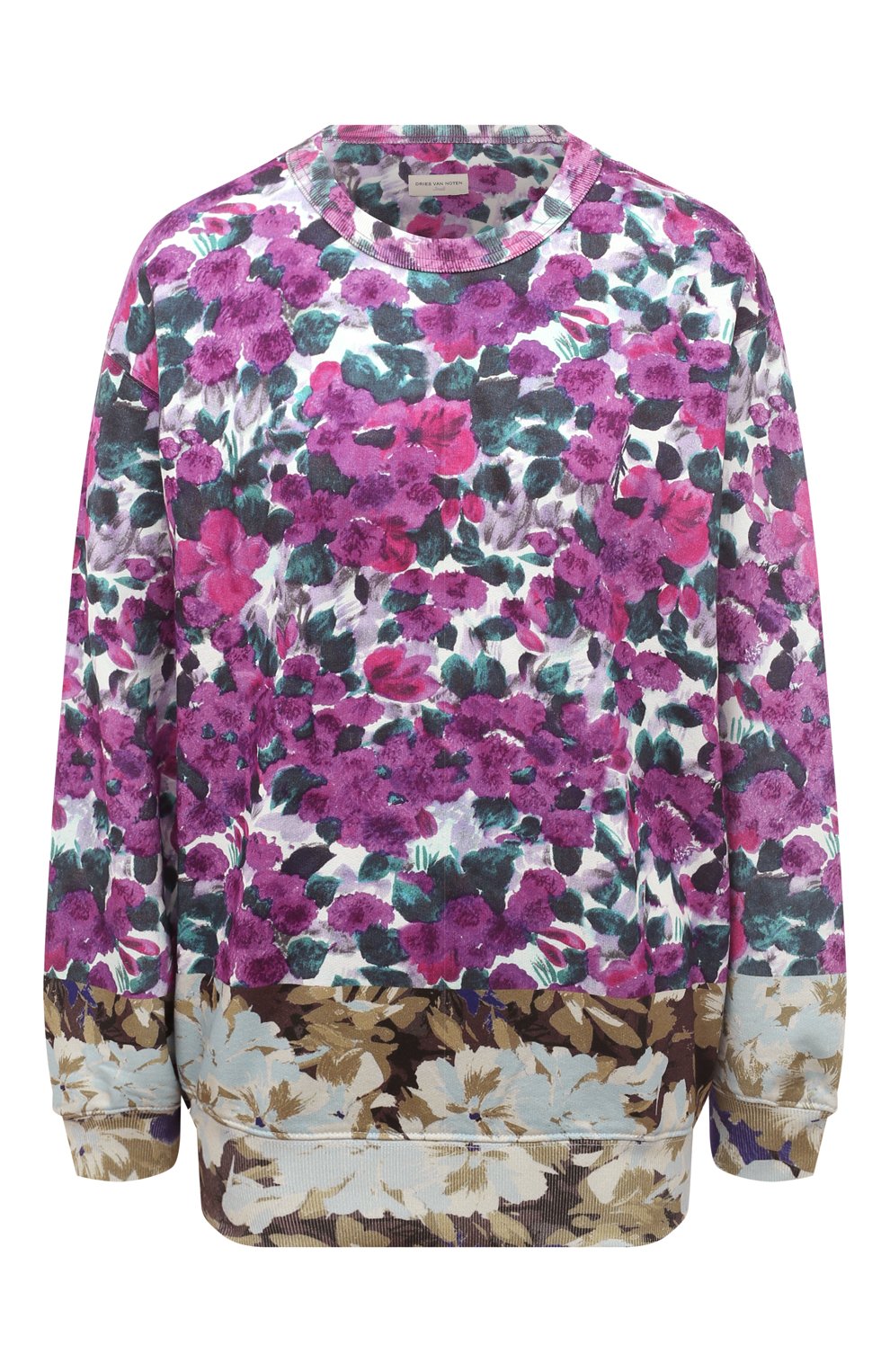 Хлопковый свитшот DRIES VAN NOTEN фуксия цвета по цене 47150 руб., арт. 231-011124-6632, фото 1 Хлопковый свитшот DRIES VAN NOTEN, арт. 231-011124-6632, фото 1