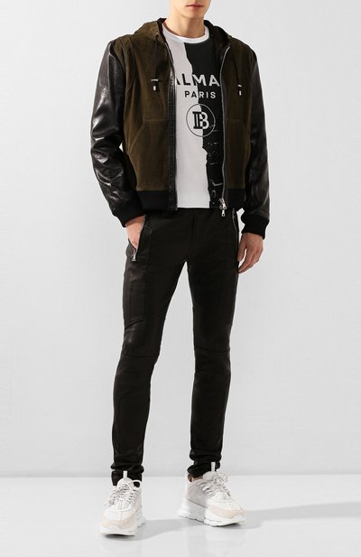 Кожаные брюки BALMAIN, арт. TH15630/Z319, фото 2