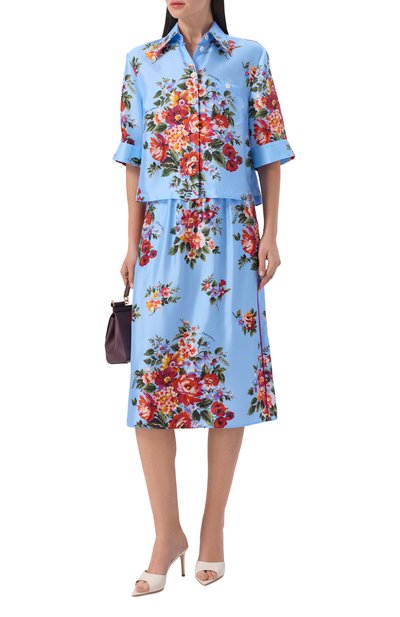 Атласная юбка DOLCE & GABBANA, арт. F4DCGT/IS11I, фото 2