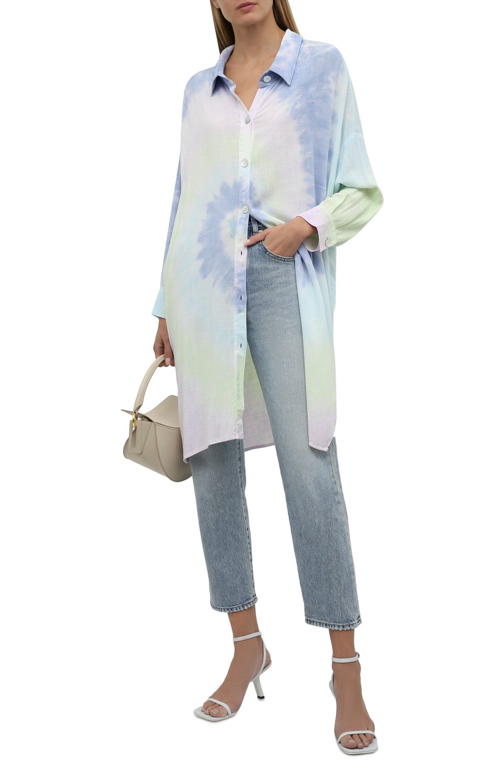 Рубашка из вискозы ELECTRIC AND ROSE разноцветного цвета по цене 29550 руб., арт. LFCV39-AURA, фото 2 Рубашка из вискозы ELECTRIC AND ROSE, арт. LFCV39-AURA, фото 2