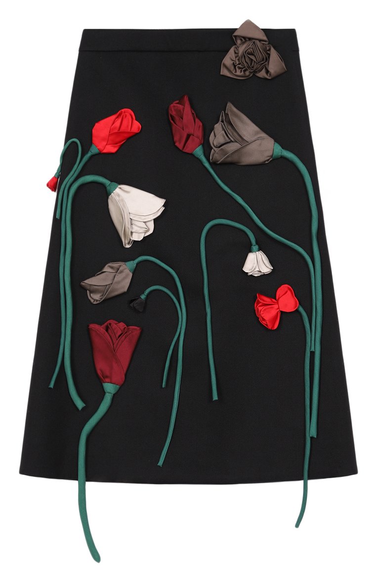 Шерстяная юбка PRADA, арт. P123QR-1VF5-F0002-192, фото 1