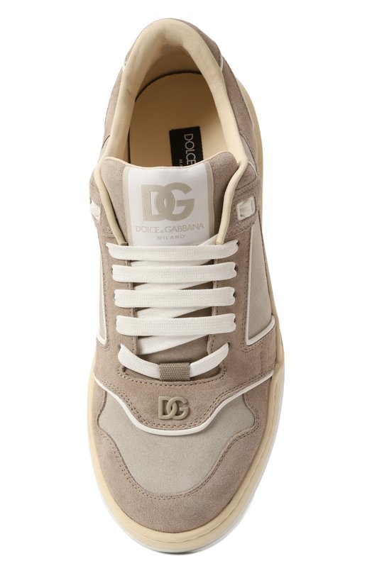 Замшевые кеды New Roma Dolce & Gabbana CS2241/AW322 Бежевый  CS2241/AW322 Фото 6