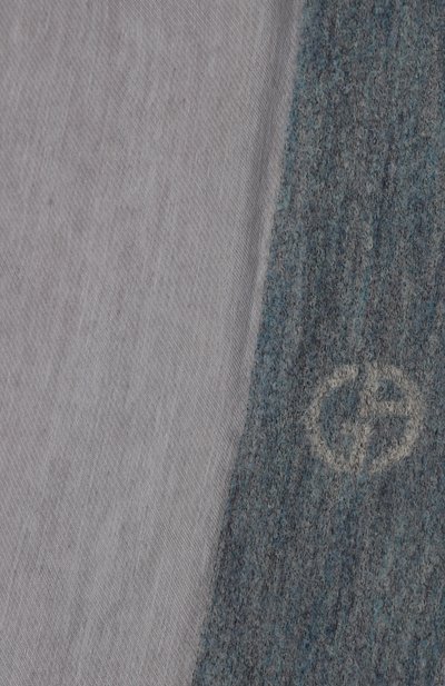 Шарф из шерсти и вискозы GIORGIO ARMANI голубого цвета по цене 53600 руб., арт. 795216/3F128, фото 4 Шарф из шерсти и вискозы GIORGIO ARMANI, арт. 795216/3F128, фото 4