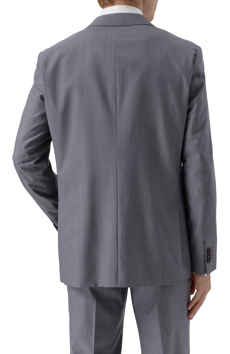 Мужской шерстяной костюм CORNELIANI серого цвета, арт. 256005-2518414_SET | Фото 5 (Материал внешний: Шерсть; Рукава: Длинные; Стили: Классический; Костюмы М: Однобортный)