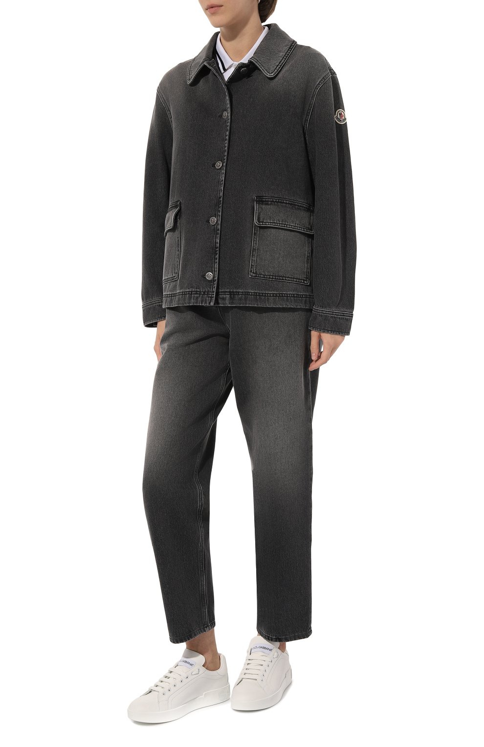 Джинсовая куртка MONCLER серого цвета по цене 84150 руб., арт. 2F000-12-597ZH, фото 2 Джинсовая куртка MONCLER, арт. 2F000-12-597ZH, фото 2
