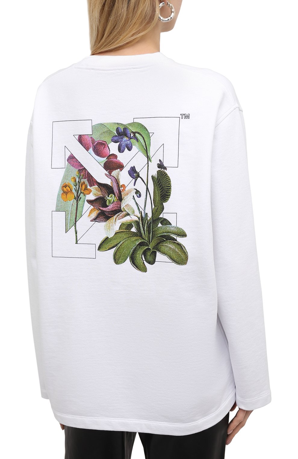 Хлопковый свитшот OFF-WHITE белого цвета по цене 54650 руб., арт. 0WBA062S21JER003, фото 4 Хлопковый свитшот OFF-WHITE, арт. 0WBA062S21JER003, фото 4