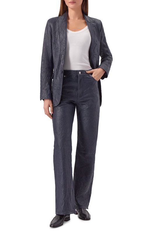 Кожаный жакет Zadig and Voltaire RWBL00059 Синий  RWBL00059 Фото 2