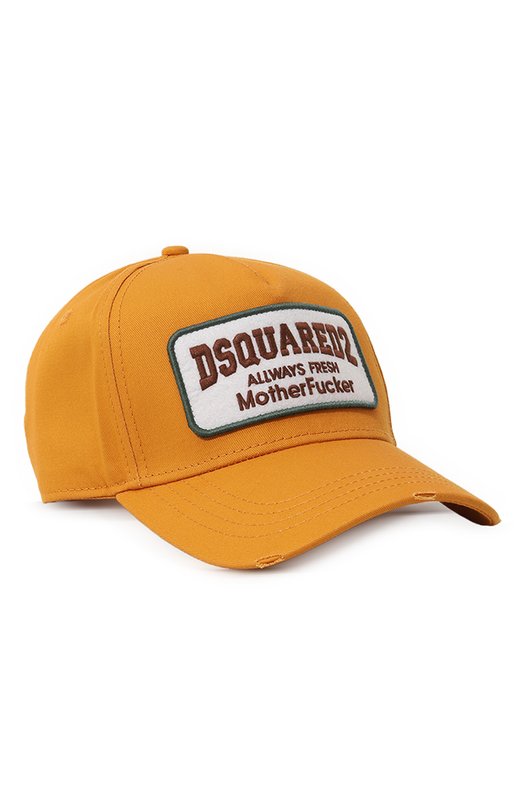 Хлопковая бейсболка Dsquared2 BCW0727/05C00001 Жёлтый BCW0727/05C00001