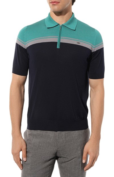 Поло из шелка и хлопка ZILLI, арт. MBZ-PZ152-BEAH1/MC01, фото 3