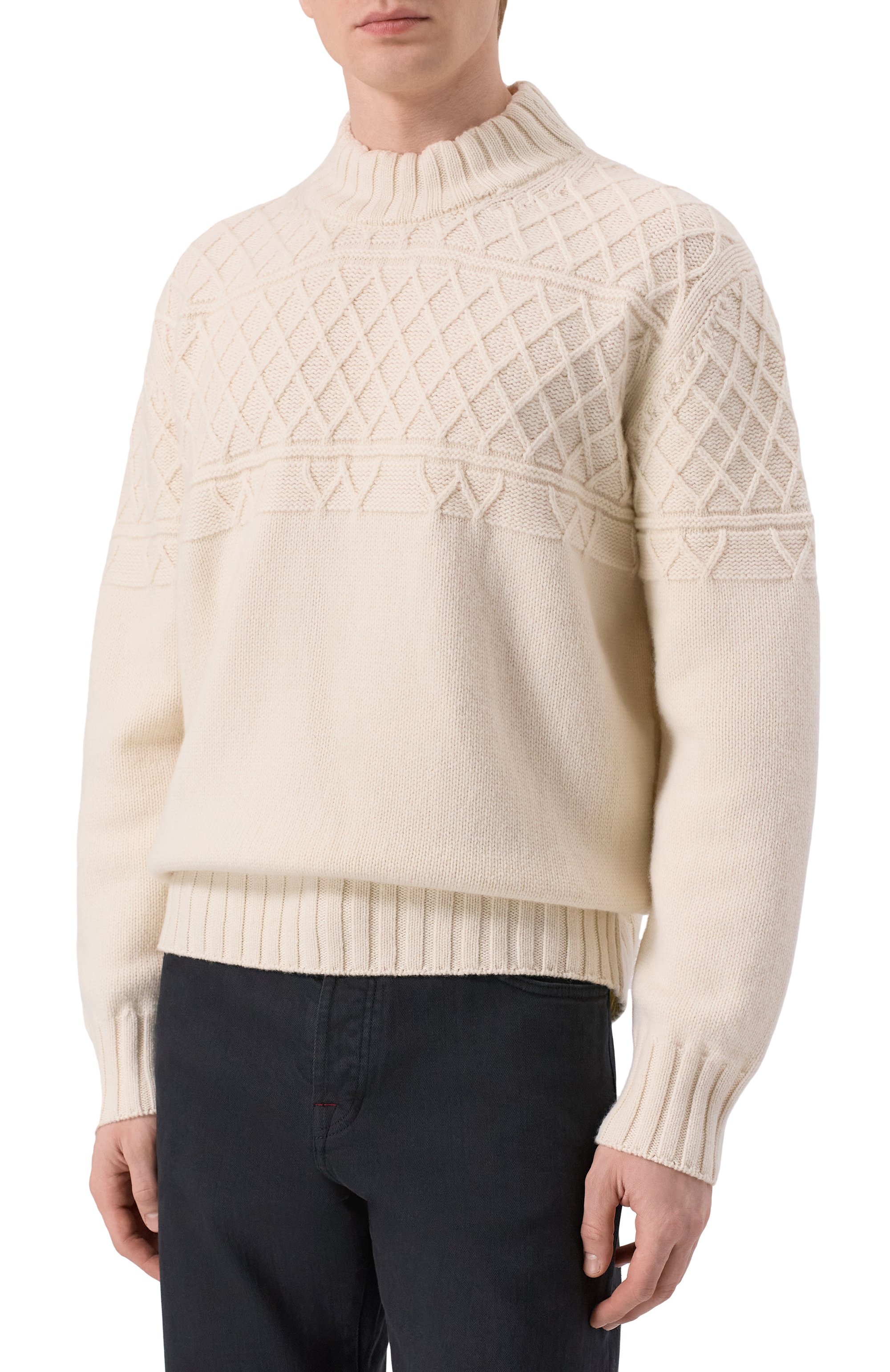 Свитер из шерсти и кашемира KITON, арт. UMM071902, фото 3