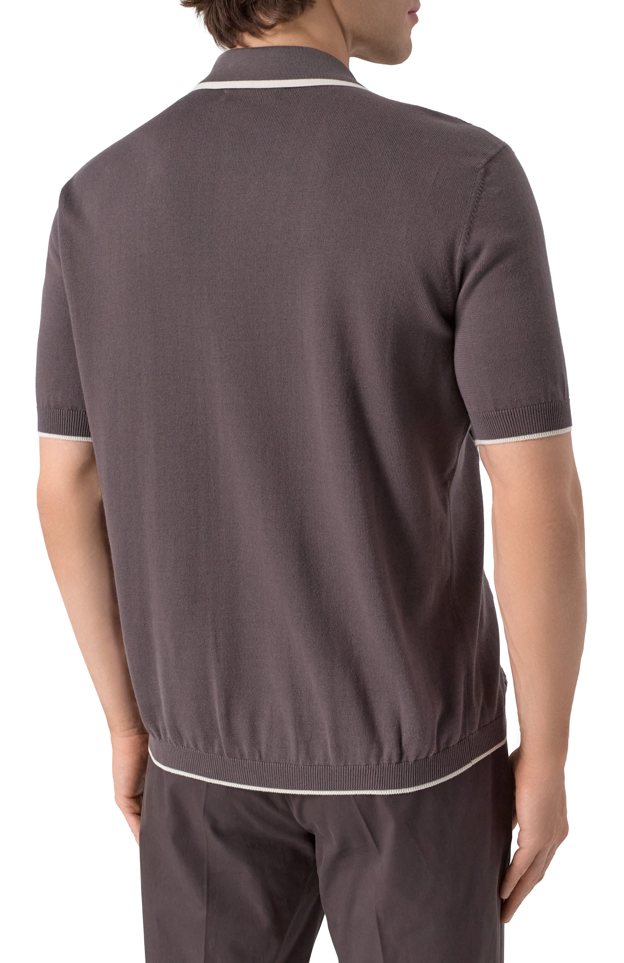 Хлопковая рубашка BRUNELLO CUCINELLI темно-коричневого цвета по цене 167500 руб., арт. M29203415, фото 4 Хлопковая рубашка BRUNELLO CUCINELLI, арт. M29203415, фото 4