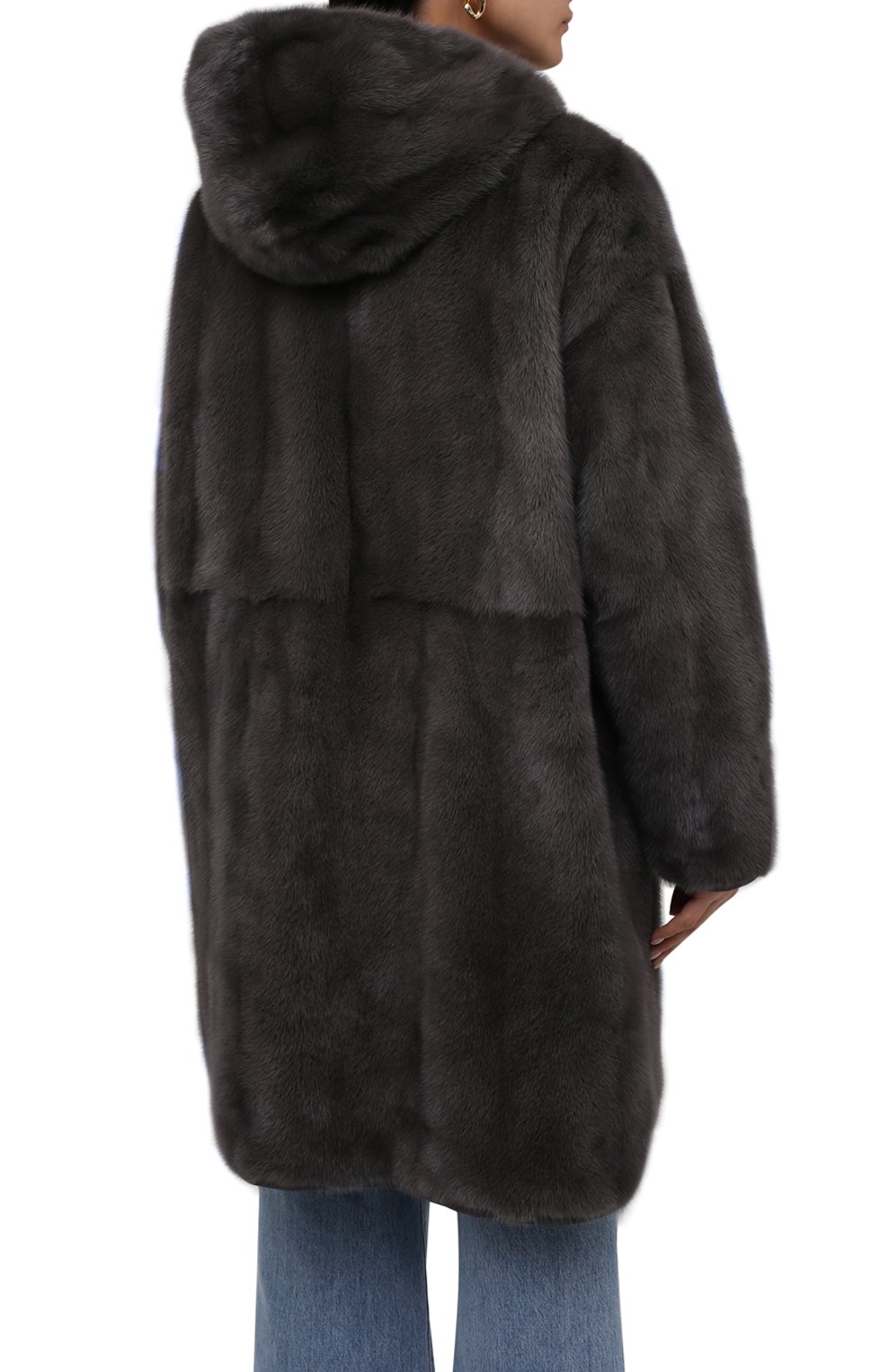 Шуба из норки и козлика YVES SALOMON, арт. 21WYM02993VIRV, фото 4