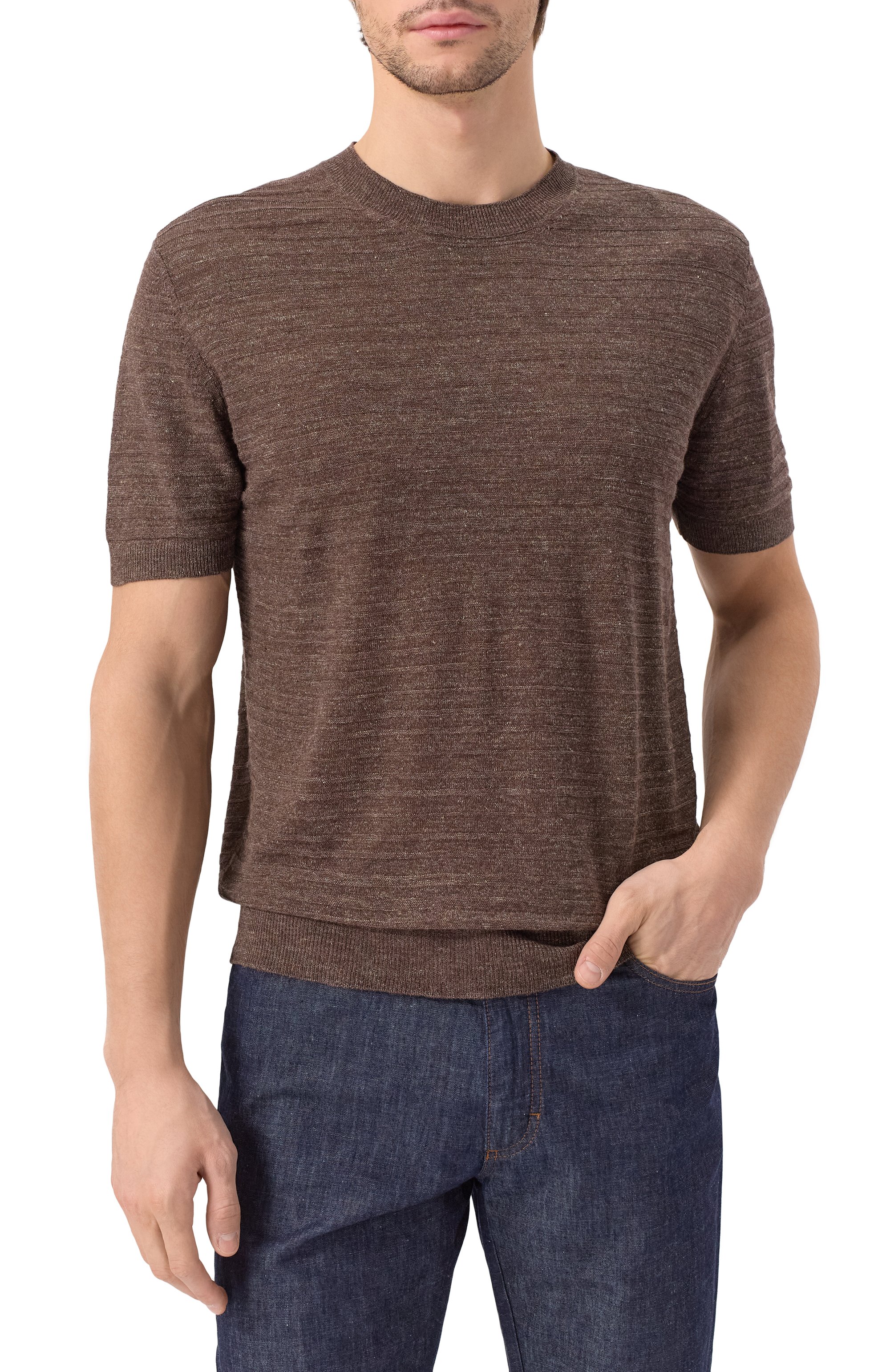 Джемпер изо льна и шелка CORNELIANI, арт. 25M565-2525114, фото 3