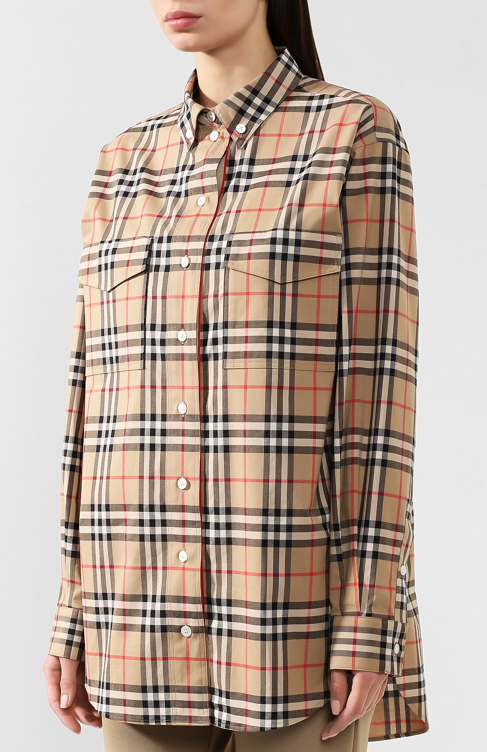 Хлопковая рубашка BURBERRY, арт. 8009037, фото 3