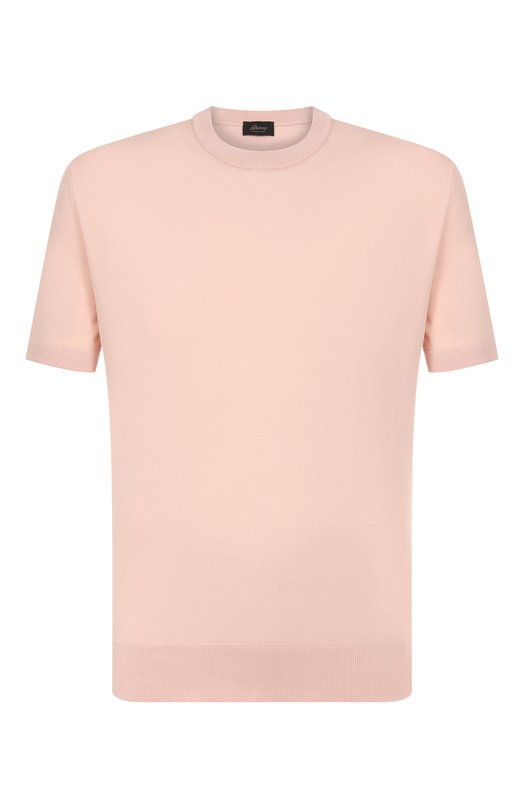 Хлопковый джемпер Brioni UMR00L/PCK17 Розовый UMR00L/PCK17