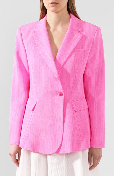 Жакет из смеси шелка и вискозы JACQUEMUS, арт. 201JA04/08450, фото 3