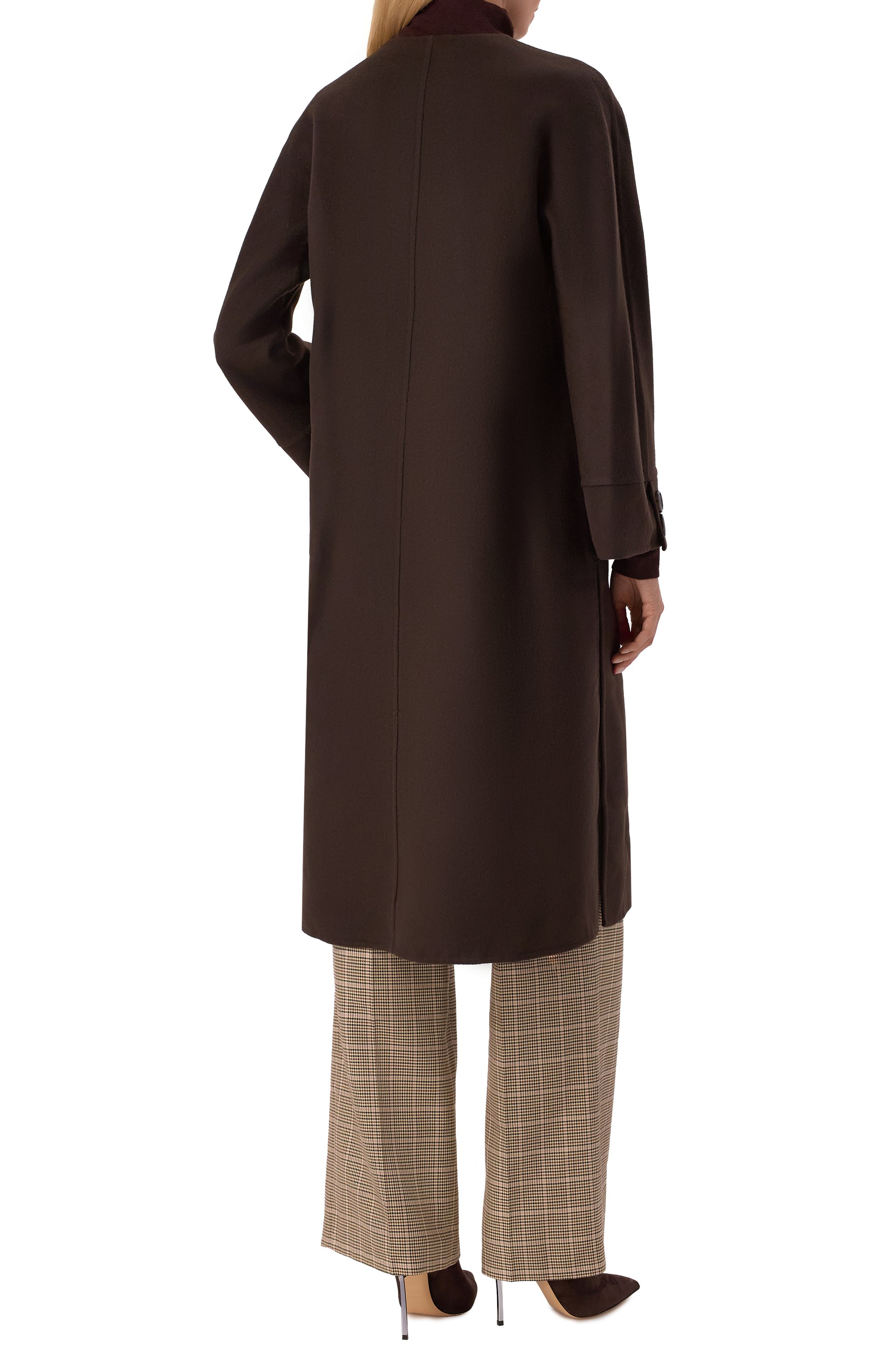 Пальто из шерсти и кашемира MANZONI24, арт. 25M1504-DB1L8D, фото 4