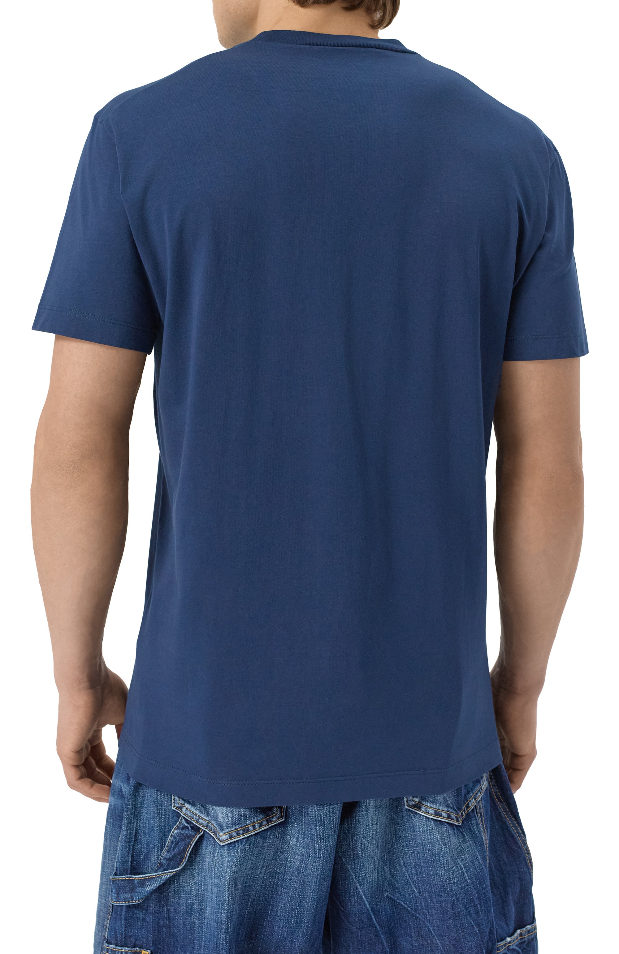 Хлопковая футболка DSQUARED2 темно-синего цвета по цене 25000 руб., арт. S74GD1253/D20020, фото 4 Хлопковая футболка DSQUARED2, арт. S74GD1253/D20020, фото 4