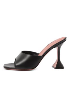 Женские кожаные мюли lupita AMINA MUADDI черного цвета, арт. LUPITA SLIPPER/PATENT/WHITE | Фото 4 (Материал внутренний: Натуральная кожа; Каблук выс�ота: Высокий; Драгоценные камни: Проставлено; Материал сплава: Проставлено; Материал внешний: Натуральная кожа; Подошва: Плоская; Каблук тип: Фигурный)