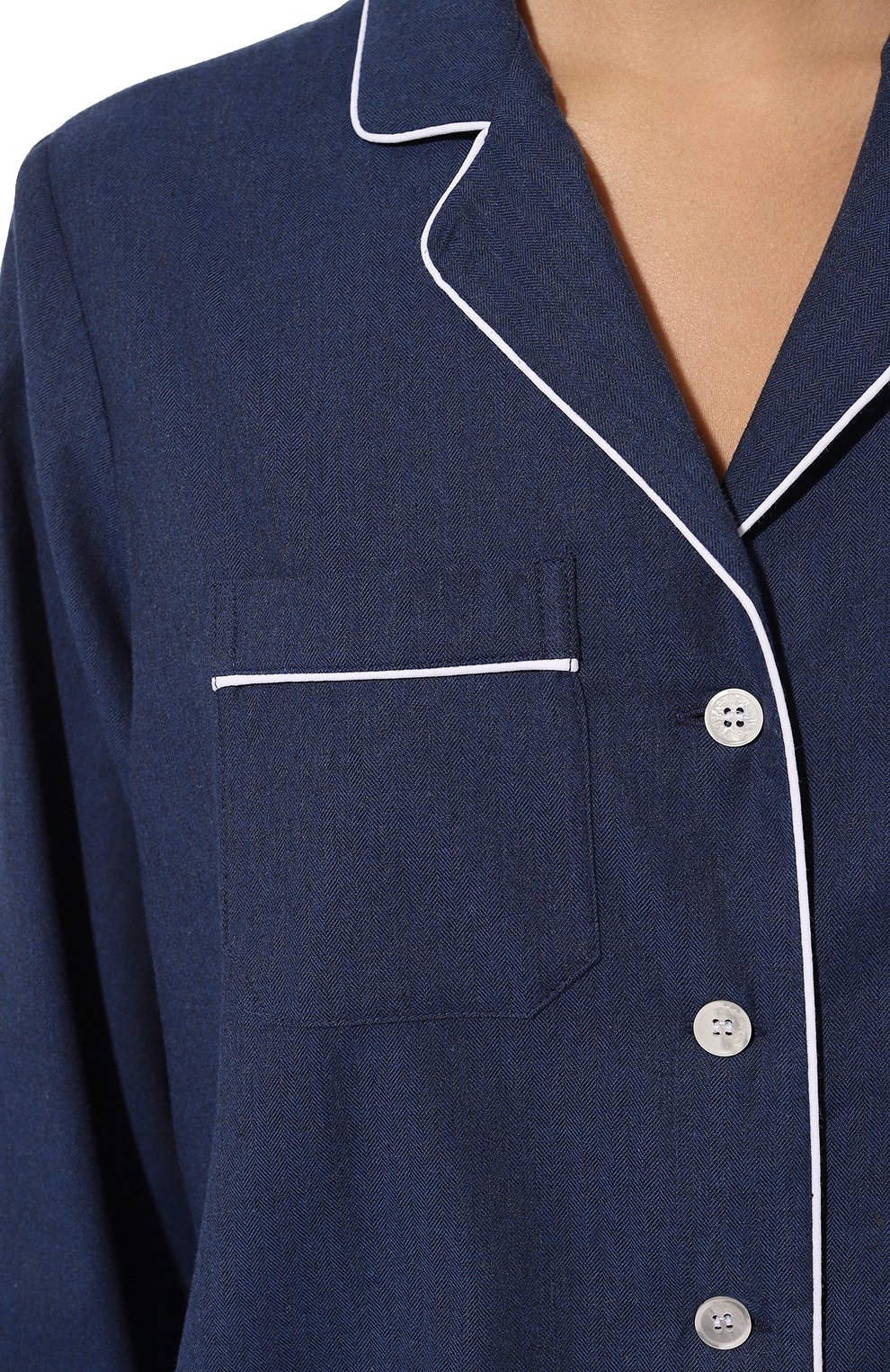 Хлопковая пижама DEREK ROSE темно-синего цвета по цене 40950 руб., арт. 2012-BALM003, фото 7 Хлопковая пижама DEREK ROSE, арт. 2012-BALM003, фото 7