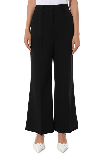 Шерстяные брюки PRADA черного цвета по цене 125000 руб., арт. P283EC-1XMX-F0002-212, фото 3 Шерстяные брюки PRADA, арт. P283EC-1XMX-F0002-212, фото 3