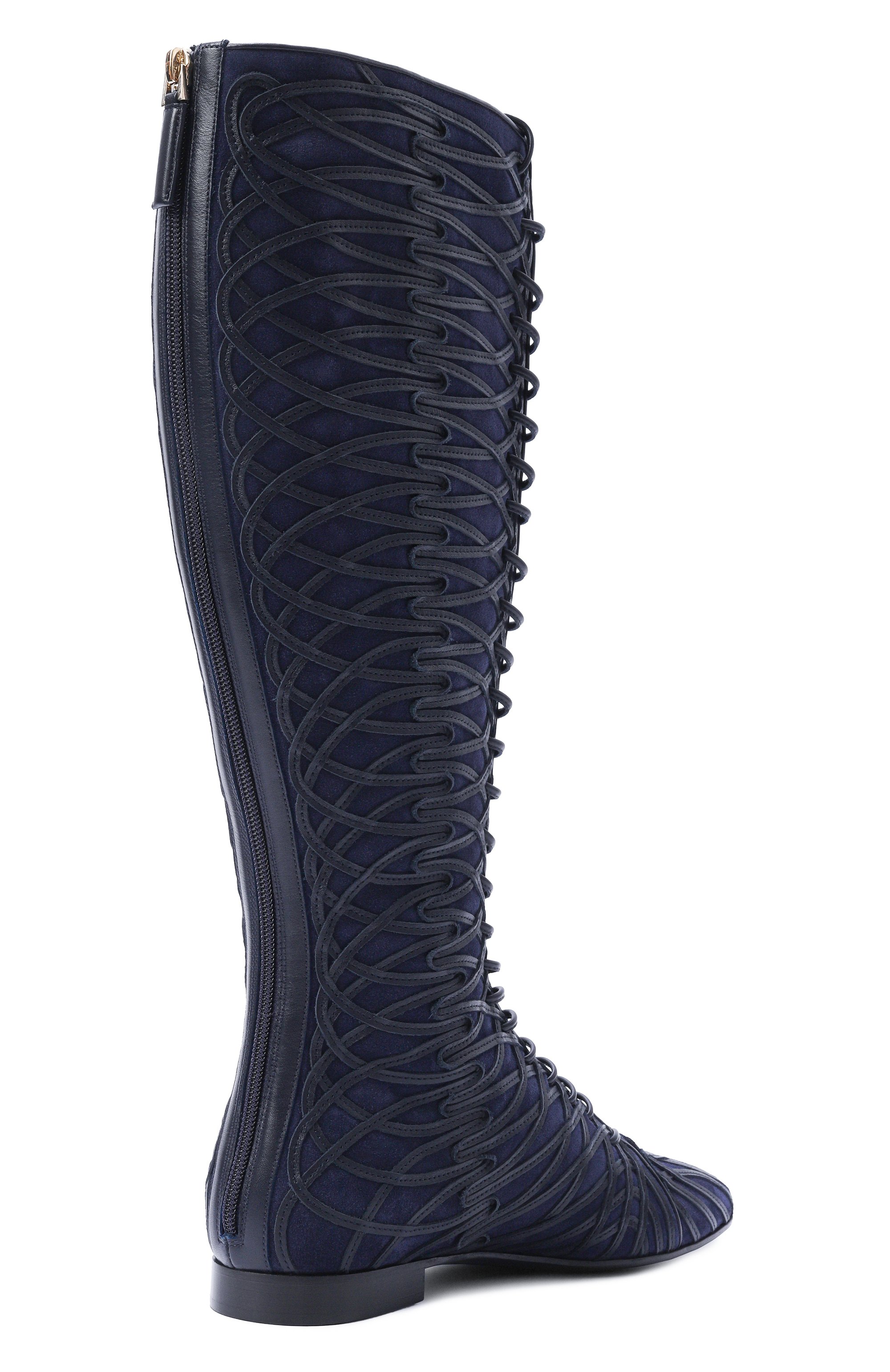 Кожаные сапоги GIORGIO ARMANI темно-синего цвета по цене 258000 руб., арт. GW003926/AF28723, фото 5 Кожаные сапоги GIORGIO ARMANI, арт. GW003926/AF28723, фото 5