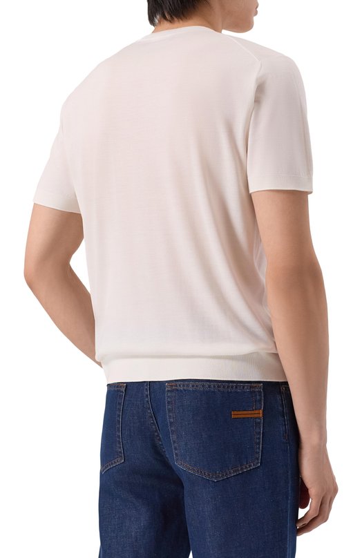 Джемпер из кашемира и шерсти Stefano Ricci W505506G10/W26150_001 Белый  W505506G10/W26150_001 Фото 4