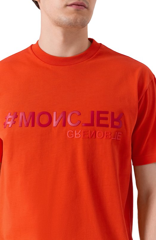 Хлопковая футболка Moncler Grenoble 8C00005/83927 Красный  8C00005/83927 Фото 5