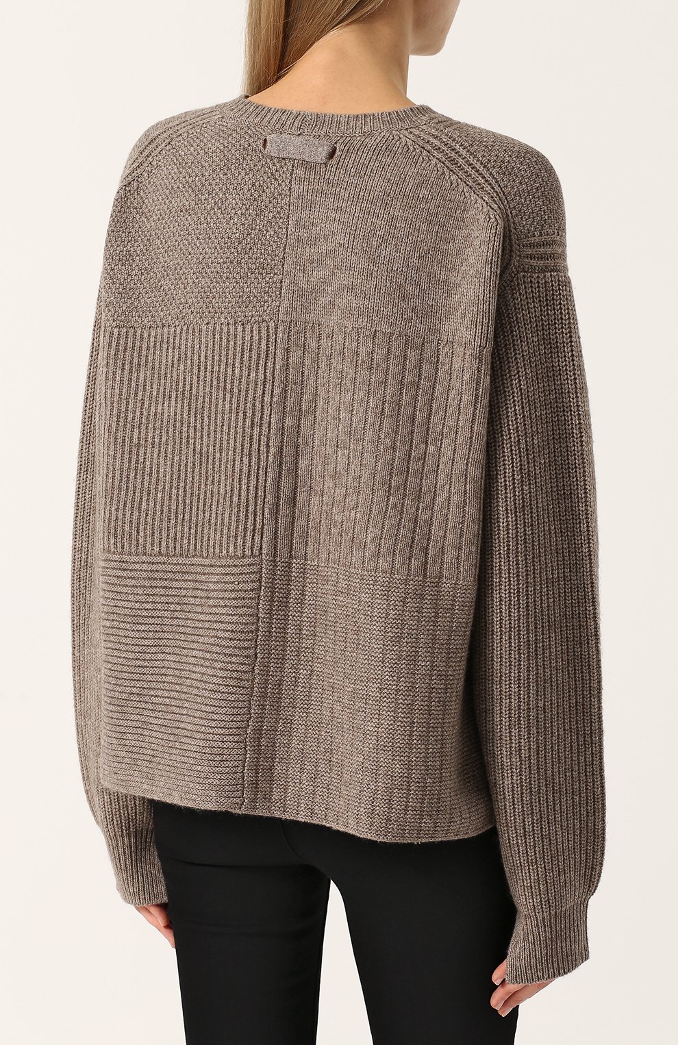 Шерстяной свитер свободного кроя с круглым вырезом HELMUT LANG, арт. H07HW702, фото 4