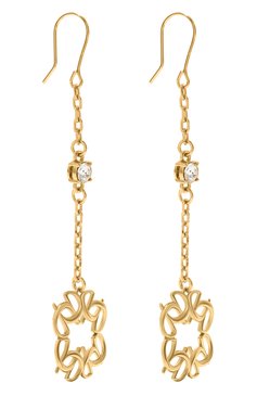 Женские серьги ELIE SAAB золотого цвета, арт. EA002 | Фото 3 (Материал сплава: Проставлено; Материал: Синтетический материал, Текстиль; Нос: Не проставлено)
