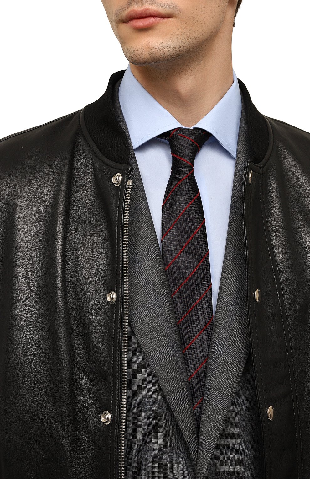 Галстук из шелка и вискозы GIORGIO ARMANI, арт. 360054/3F939, фото 2