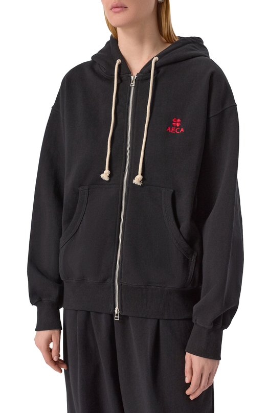 Хлопковая толстовка AECA WHITE AWCMFWBDTSZSO001C0.BLACK (XL) Чёрный  AWCMFWBDTSZSO001C0.BLACK (XL) Фото 3