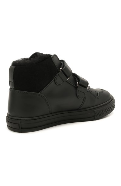 Кожаные кеды с мехом IL GUFO, арт. G873/VITELL0 M0VIE/27-30, фото 3