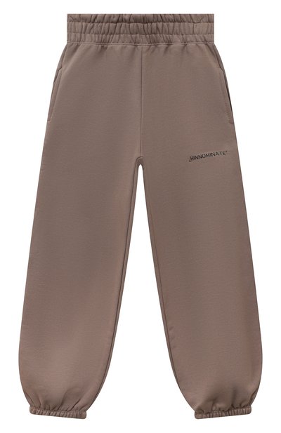 Хлопковые джоггеры HINNOMINATE серого цвета по цене 11300 руб., арт. HKW2/3641PF0044, фото 1 Хлопковые джоггеры HINNOMINATE, арт. HKW2/3641PF0044, фото 1