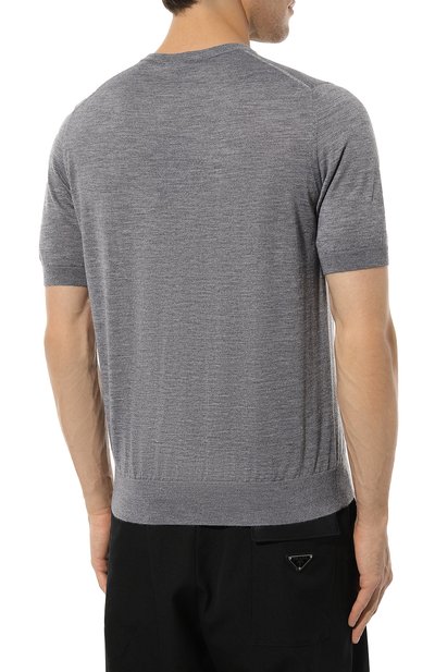 Джемпер из кашемира и шелка COLOMBO серого цвета по цене 78650 руб., арт. MA00338/2-56JA, фото 4 Джемпер из кашемира и шелка COLOMBO, арт. MA00338/2-56JA, фото 4